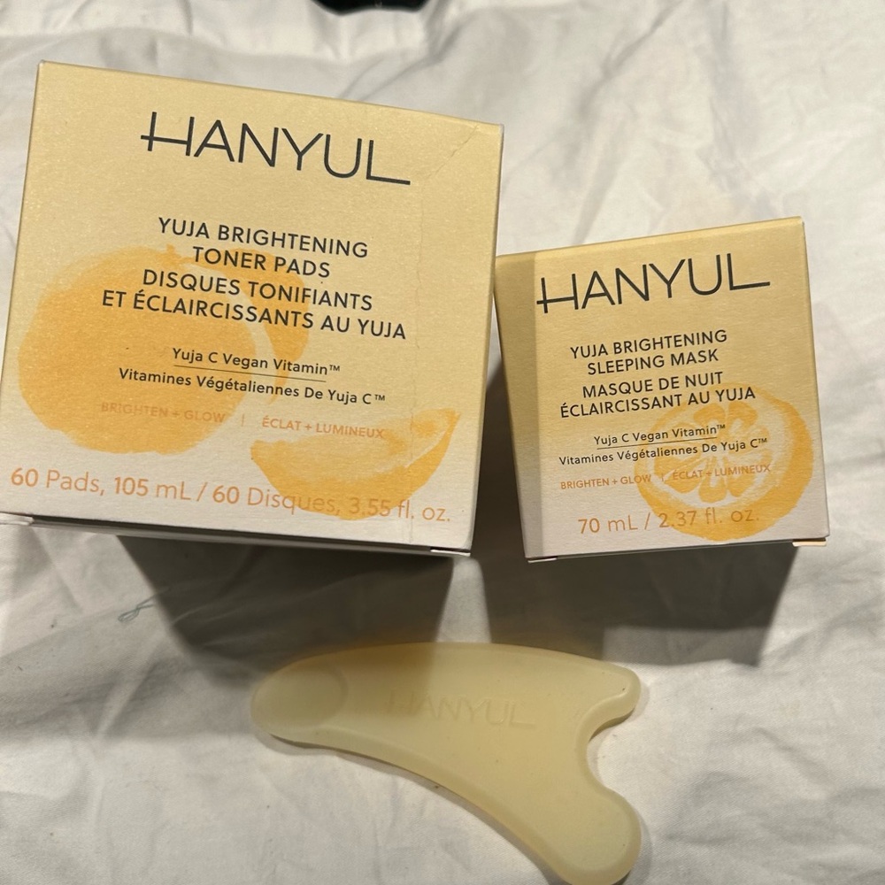Hanyul Yuja Brightening Toner pads & 70 ml sleeping mask